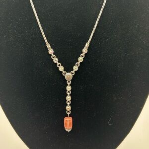 BRIGHTON Rigoletto Pink Aurora Borealis Crystals Y Necklace
